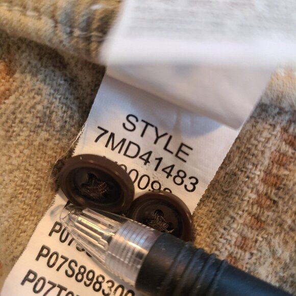 Lucky Brand Southwestern Navajo Print Chamois Flannel Shirt Jacket Mens XL - Picture 8 of 8